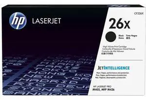 HP 26X High Yield Black Original LaserJet Toner Cartridges (CF226X)(Single Pack)