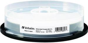 Verbatim 98897 Verbatim BD-R XL 100GB 4X White Inkjet Printable, Hub Printable - 10pk Spindle - 100GB - 10pk Spindle