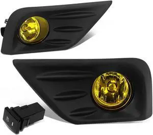 DNA Motoring FL-ZTL-302-AM For 2016 to 2018 Nissan Altima 4-Door Pair Amber Lens Front Driving Fog Light Lamps w/Bezel Cover+Switch 17