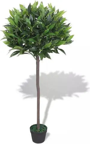 vidaXL Artificial Tree with Pot Fake Bay Tree Lifelike Bay Tree 49.2" Green