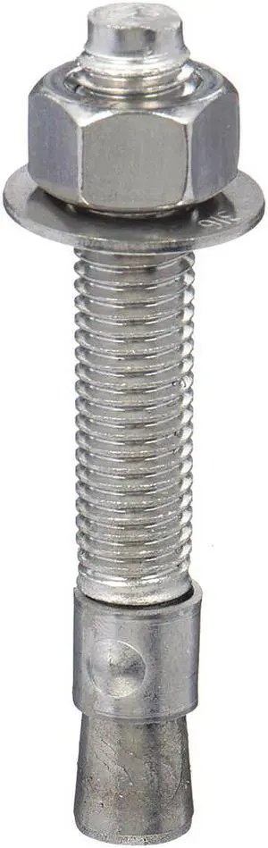 RED HEAD SWW-1242 Trubolt Wedge Anchor, 1/2" Dia., 4-1/4" L, 316 stainless