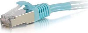C2G 00743 4ft Cat6a Snagless Shielded (STP) Network Patch Cable - Aqua - Category 6a for Network Device - RJ-45 Male - RJ-45 Male - Shielded - 10GBase-T - 4ft - Aqua