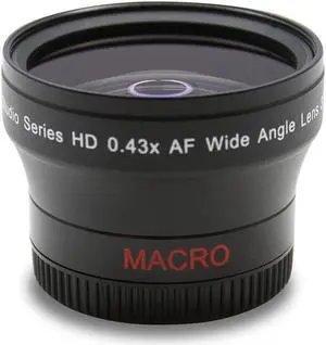 Ultimaxx 0.43x 55mm Professional HD Wide Angle Lens With Macro Attachement for All DSLR Camera Lens with Same Filter Thread Size