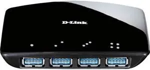 D-Link USB3.0 PORTS 4 Hub Black (DUB-1340/E)