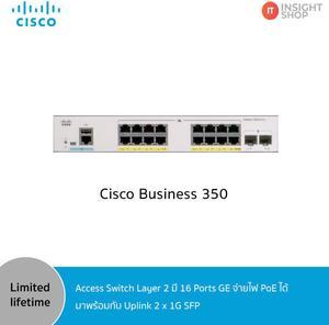Cisco 350 CBS350-16P-2G 16-Port PoE SFP Managed Ethernet Switch CBS35016P2GNA