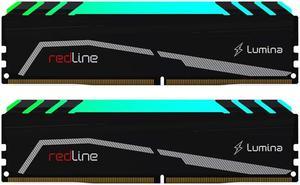 Mushkin 32GB(2X16GB) Redline Lumina DDR4-3200 PC4-25600 3200MHz 14-18-18-38 Desktop Memory Model MLA4C320EJJP16GX2