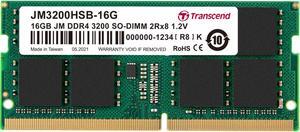 Transcend 16GB Transcend JetRam DDR4 3200MHz PC4-25600 CL22 SO-DIMM Laptop Module JM3200HSB-16G