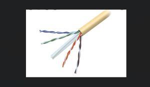 Belkin A7L704-500YLW-P 500 ft. Cat 6 Yellow 23AWG Plenum Solid Bulk Cable