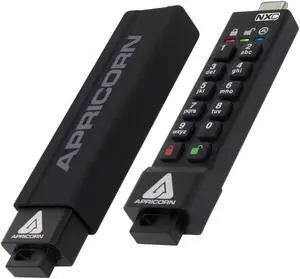 Apricorn 32GB USB3.2 Type-C Flash Drive Black Model ASK3-NXC-32GB