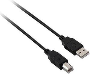 V7 Black USB Cable USB 2.0 A Male to USB 2.0 B Male 5m 16.4ft Model V7N2USB2AB-05M
