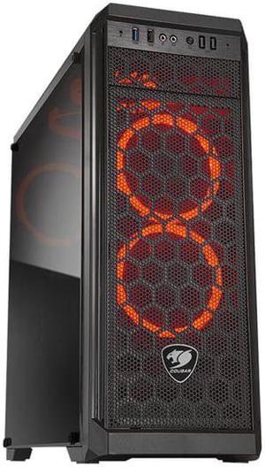 COUGAR MX330-F Mid Tower Gaming Case With Elegant Transparent Side Panel & Outstanding Airflow, 5.25" Drive Bay supported