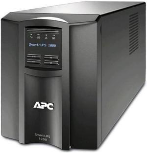 APC Smart-UPS, Line Interactive, 1000VA, Tower, 120V, 8x NEMA 5-15R outlets, SmartConnect Port+SmartSlot, AVR, LCD, TAA