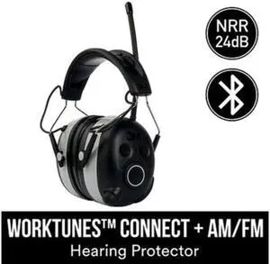 3M Worktunes Connect + AM/FM hearing protector w/ Bluetooth - 90542H1-DC-PS