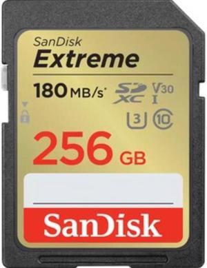 SanDisk Extreme 256 GB Class 3/UHS-I (U3) SDXC - 180 MB/s Read - 130 MB/s Write - SDSDXVV-256G-ANCIN
