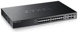 ZYXEL 24-port SFP L3 Access Switch with 6 10G Uplink Manageable Gigabit Ethernet 10 Gigabit Ethernet 3 Layer Supported Modular Power Consumption Optical Fiber Twisted Pair Rack-mountable