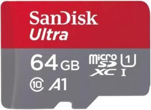 SanDisk 64GB Ultra Class 10/UHS-I (U1) microSDXC 140 MB/s Read  104 MB/s Write Card and SD Adapter