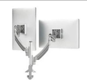 Chief KONTOUR K1-SERIES, HEIGHT-ADJUSTABLE DUAL DISPLAY, COLUMN MOUNT WITH 2-LINK ARMS, SILVER. Replaces K1C200S. Accessories: KRA219S, KRA220S, KRA221S, KRA226S.