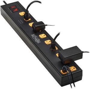 Tripp Lite SURGE PROTECTOR 10-OUTLET 2-USB SWIVEL LIGHT BARS 10FT CORD BLACK -TLP1010USB