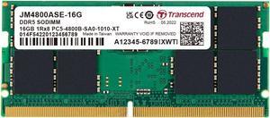Transcend PC5-38400 (DDR5 4800) 16GB 1.1V 262pin SO-DIMM 1Rx8 (2Gx8) 8 CL40 JM4800ASE-16G Model JM4800ASE-16G