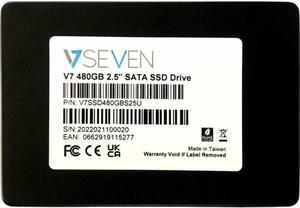 V7 V7SSD480GBS25U 480 GB Solid State Drive - 2.5" Internal - SATA (SATA/600) - TAA Compliant - Notebook Device Supported - 3 Year Warranty - Bulk