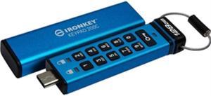 KINGSTON IronKey Keypad 200 128GB USB 3.2 (Gen 1) Type C Flash Drive - IKKP200C/128GB