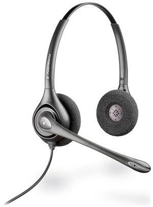 HP Poly SupraPlus H261N Headset Stereo Wired On-ear, Over-the-head Binaural Ear-cup Noise Cancelling Microphone Black Model 7S444AA