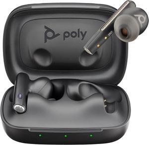 HP Poly Voyager Free 60 UC Earset Microsoft Teams Certification Google Assistant, Siri Stereo Color Carbon Black Model 7Y8L8AA