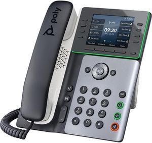 HP Poly Edge E300 IP Phone Corded Corded Desktop Black TAA Compliant Model 89B51AA#ABA