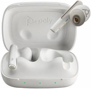 HP Poly Voyager Free 60 UC M White Sand Earbuds+ BT700 USB-A Adapter + Model 7Y8L5AA