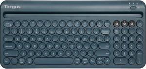Targus Multi-Device Bluetooth Antimicrobial Keyboard with Tablet/Phone Cradle Blue PKB86702US