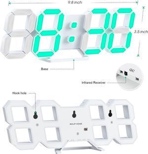 EDUP 3D LED Desk Alarm Clock Night Light 7 Colors 9.7" with Remote Control, Digital Alarm Clock Adjustable Brightness Timer 12/24 Hr Time/Date/Temperature for Kid Bedroom/ Kitchen/Office -EH-LED1319