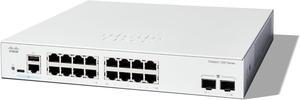 Cisco Catalyst C1300-16T-2G Ethernet Switch, 16 Ports - Manageable - Gigabit Ethernet - 10/100/1000Base-T, 1000Base-X - 3 Layer Supported