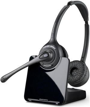 HP Poly CS520 XDExtra Density Headset TAA Stereo Wireless DECT 351ft On-ear Binaural Ear-cup Noise Canceling Black TAA Compliant Model 7E2J9AA#ABA