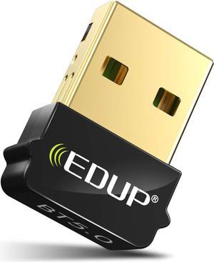 EDUP Mini USB Bluetooth 5.0 Adapter , USB 2.0 Bluetooth EDR Dongle for Desktop/PC/Laptop, 66ft/20M Transmission Range, BT 5.0 Adapter Support Windows 10/8.1/8 /7 (Need Installed Driver) EP-B3519S