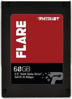 Patriot Flare 60GB MLC NAND Solid State Drive, SSD, Transfer Speeds Up to 555 MB/s PFL60GS25SSDR