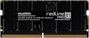 Mushkin 16GB DDR5 SODIMM PC5-4800 ECC 1.1V Redline Pro Model MRP5T480FGGD16G18