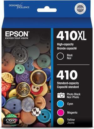 Epson 410XL, Black High-capacity, Photo Black and Color Standard-capacity Ink Cartridges, C/M/Y 5-Pack - T410XL-BCS