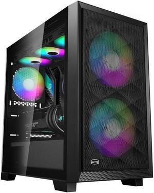 PCCOOLER C3-D310BKP2-GL CPS C3D310 ARGB BK PC Case with 2 ARGB Fans Desktop Computer Case Gaming Case for M-ATX / ITX, 350MM Graphics Cards Support, 2 x 3.5 inch and 3 x 2.5 inch Storage Slots, Liquid