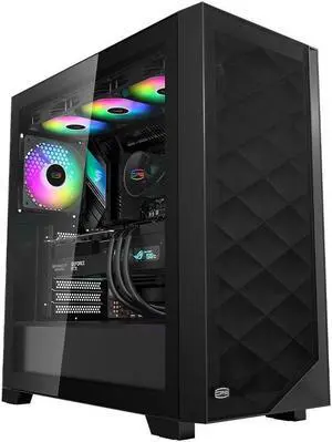 PCCOOLER C3-D510BKP3-GL CPS C3D510 ARGB BK PC Case with 3 ARGB Fans Desktop Computer Case Gaming PC Case for E-ATX / ATX / M-ATX / ITX, 375MM Graphics Cards Support, Liquid Cooler Support