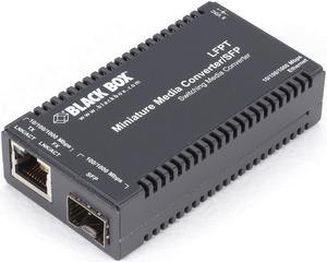Black Box Corporatio Black Box Multipower Miniature Transceiver/Media Converter - Network (RJ-45) - Multi-mode, Single-mode - Gigabit Ethernet - 10/100/1000Base-TX, 1000Base-X - 1.0 x Expansion Slots