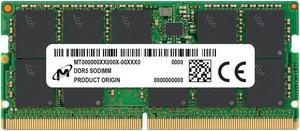 Crucial 32GB (1 x 32GB) DDR5 PC5-44800 5600MHz CL46 262-pin Dual-rank Notebook Memory Model MTC20C2085S1TC56BD1R