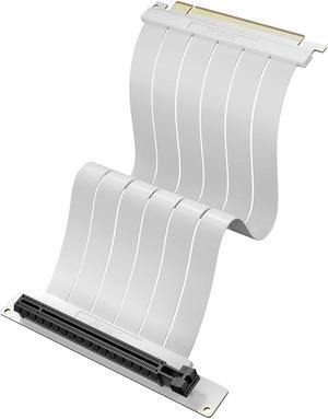 Antec PCI-E 4.0 AT-RCAB-W200-PCIE4-RTX40 Riser Cable White RTX4090 RX6950XT Tested PCIe 4.0 x16 High Speed Flexible Card Extension Port 90 Degree Adapter Black 200mm Compatible with RTX4090, RTX4070ti