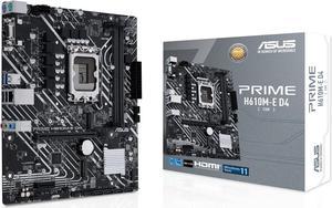 ASUS MB PRIME H610M-E D4-CSM-SI H610 LGA1700 Max64GB DDR4 DP D-Sub HDMI mATX