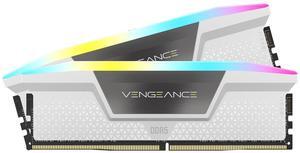 CORSAIR Vengeance RGB 64GB (2 x 32GB) 288-Pin PC RAM DDR5 5600 (PC5 44800) Desktop Memory Model CMH64GX5M2B5600C40W