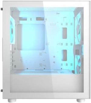 Cougar UNIFACE RGB - Mid tower - extended ATX - windowed side panel (tempered glass) - no power supply - white - USB/Audio