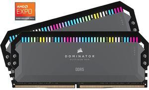 CORSAIR Dominator Platinum RGB 32GB (2 x 16GB) 288-Pin PC RAM DDR5 6000 (PC5 48000) Desktop Memory Model CMT32GX5M2B6000Z30K