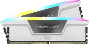 CORSAIR Vengeance RGB 32GB (2 x 16GB) 288-Pin PC RAM DDR5 6000 (PC5 48000) Desktop Memory Model CMH32GX5M2D6000C36W CORSAIR Vengeance RGB 32GB (2 x 16GB) 288-Pin PC RAM DDR5 6000 (PC5 48000) Desktop Memory Model CMH32GX5M2D6000C36W