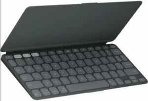 Logitech Keys-To-Go 2 Portable Wireless iPad Keyboard With Built-in Cover Slim and Compact Wireless Keyboard for iPad iPhone Mac and Apple TV Easily Switch Between Devices Graphite 920012866