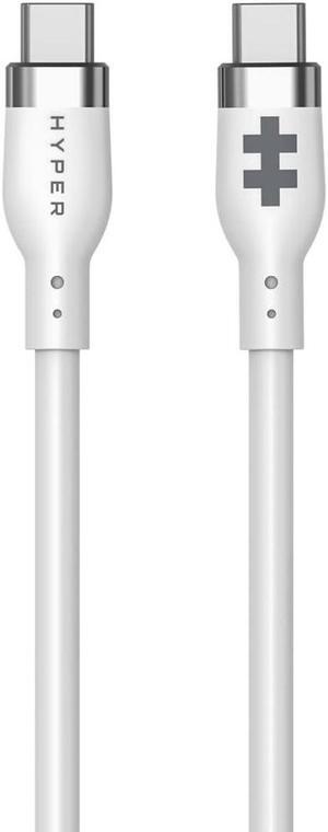 Targus HyperJuice 240W Silicone USB-C to USB-C Cable (6ft/2m), White HJ4002WHGL