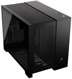 CORSAIR 2500D AIRFLOW Micro ATX Dual Chamber PC Case  Fully Mesh Front, Side, and Roof Panels  Fits up to 11x 120mm fans  4x AIO Radiator Mounting Positions